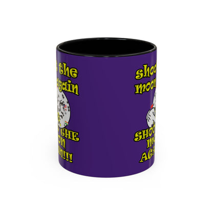 shoot the moon again - Accent Mug (purple)