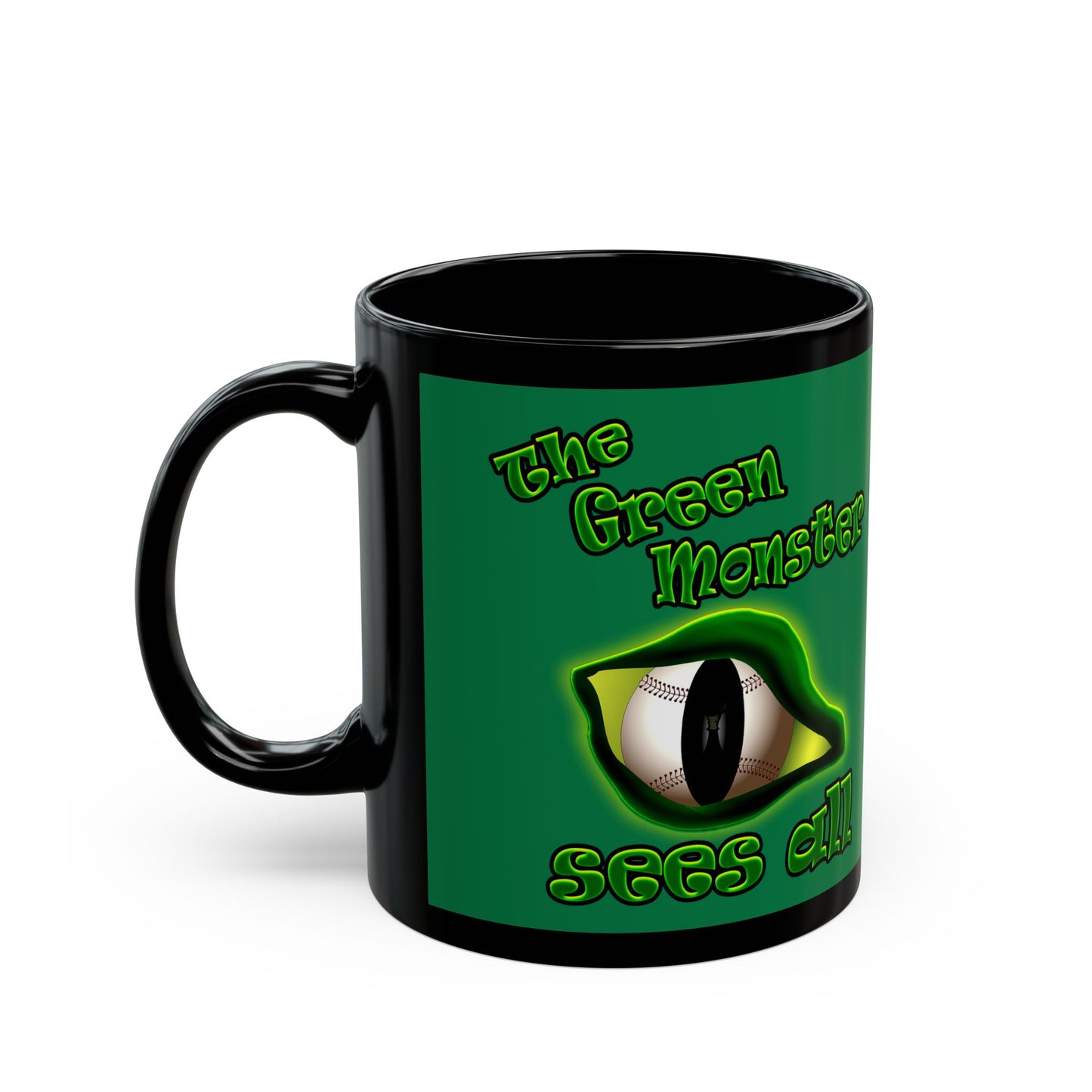 green monster - Black Mug (dark green)