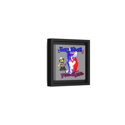 tag that - framed canvas art (grey)
