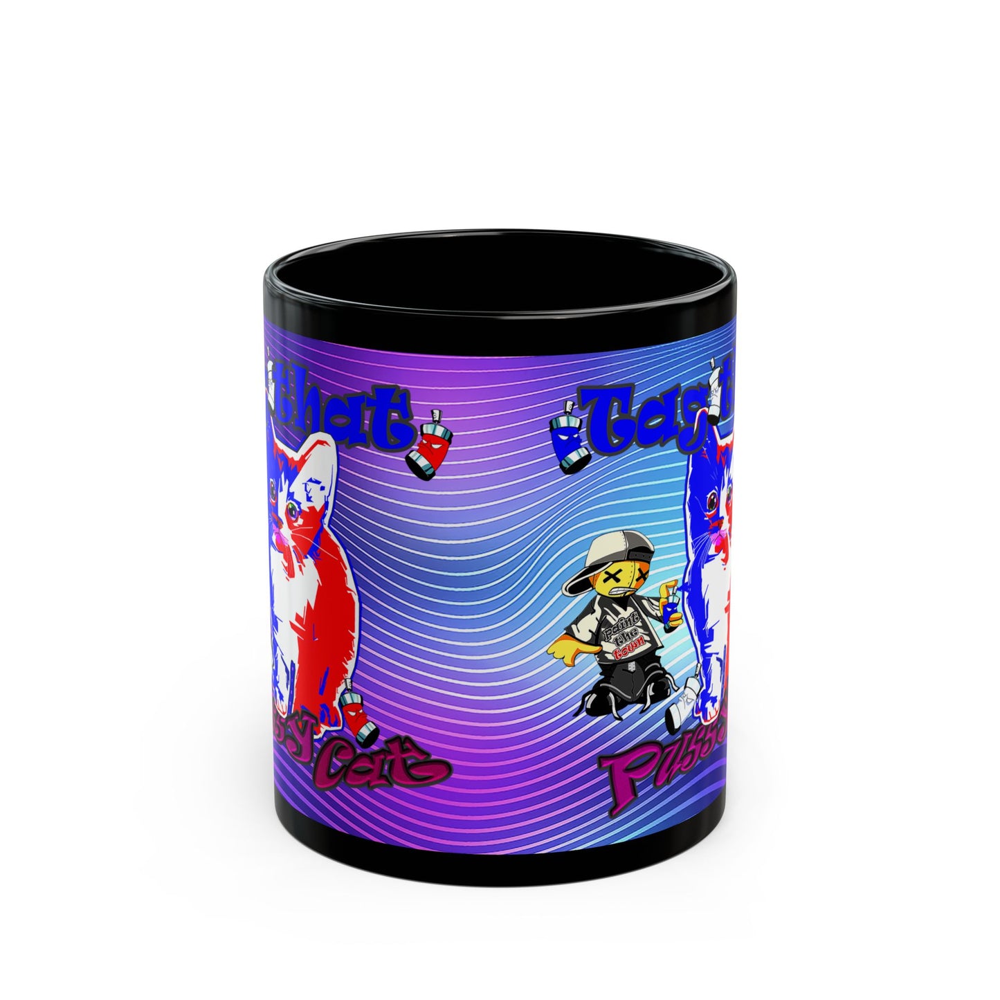 tag that - Black Mug (purple wave)