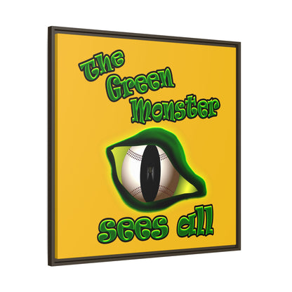 green monster - framed canvas art (yellow)