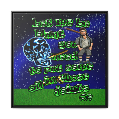 og - framed canvas art ('snoops' background)