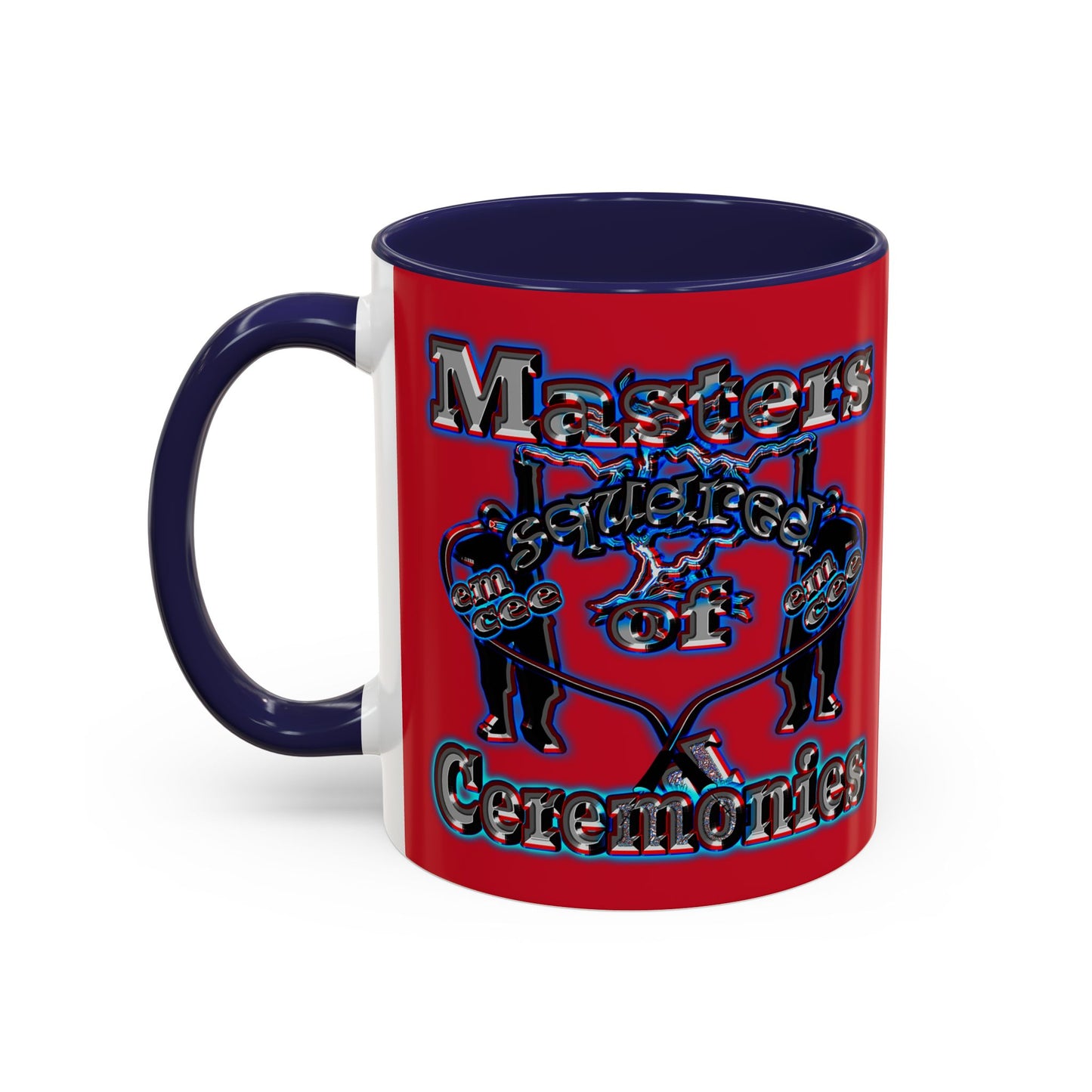 em cee squared - Accent Mug (dark red)