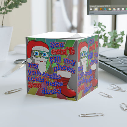 santa's shoes - note cube (rainbow split)
