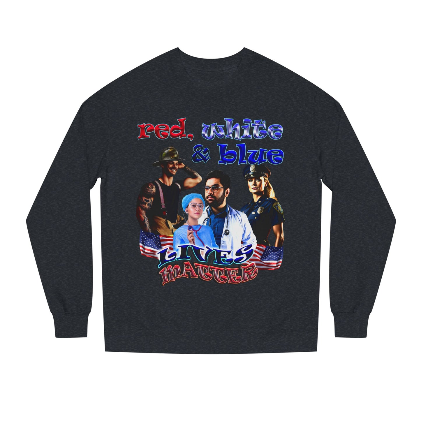 rw&b lives matter - Unisex Crew Neck Sweatshirt