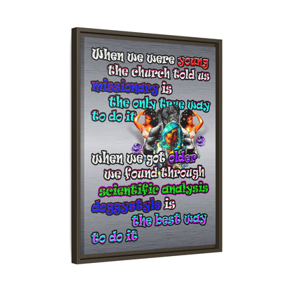 doggystyle - framed canvas art (brushed nickel)