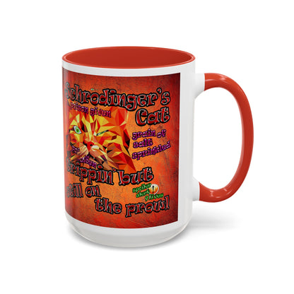 schrodinger's cat - Accent Mug (burnt orange)