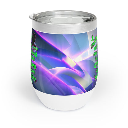 noticed you noticing - Chill Wine Tumbler (grey-pink wave)