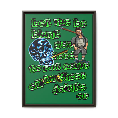 og - framed canvas art (dark green)