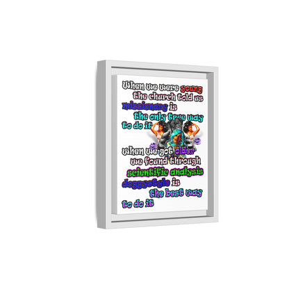 doggystyle - framed canvas art (white)