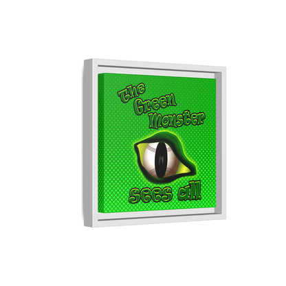 green monster - framed canvas art (logo green)