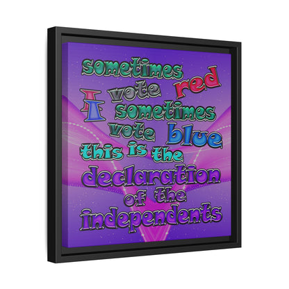 declaration of the independents - framed canvas art (purple-pink wave)