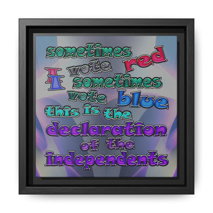 declaration of the independents - framed canvas art (grey-pink wave)