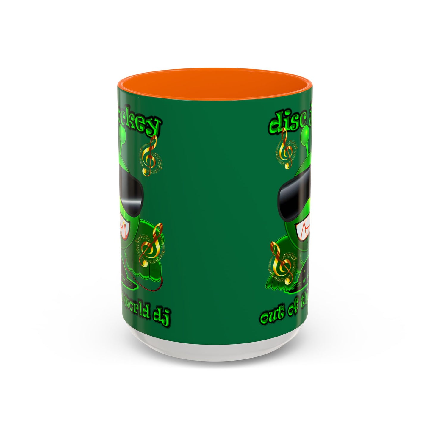 disc jockey - Accent Mug (dark green)