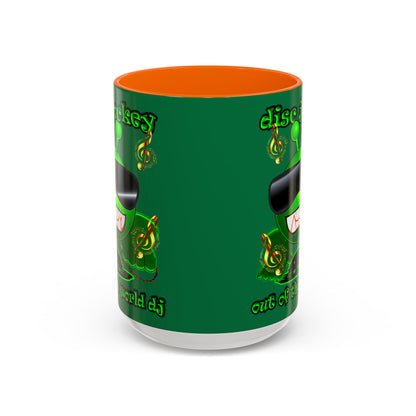 disc jockey - Accent Mug (dark green)