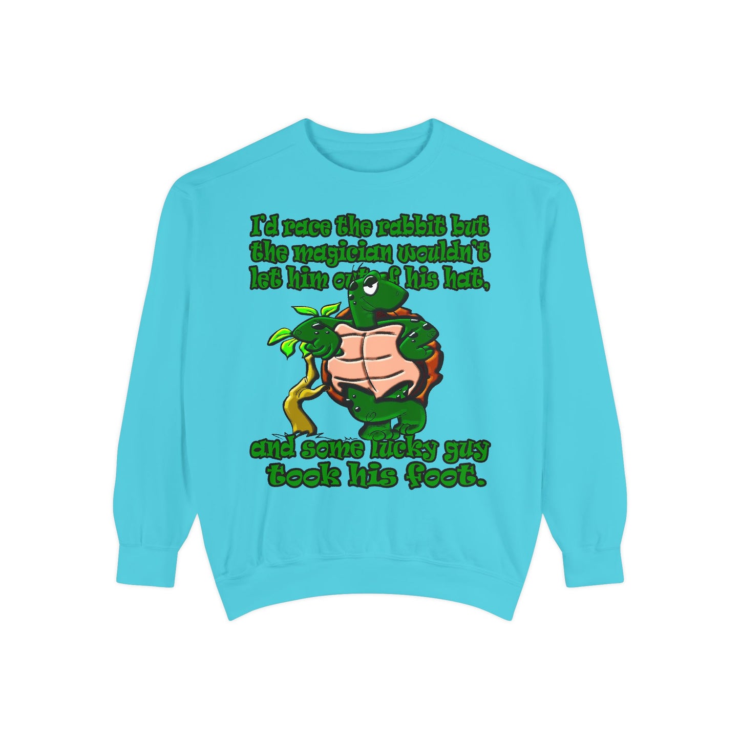 turtle race - Unisex Garment-Dyed Sweatshirt