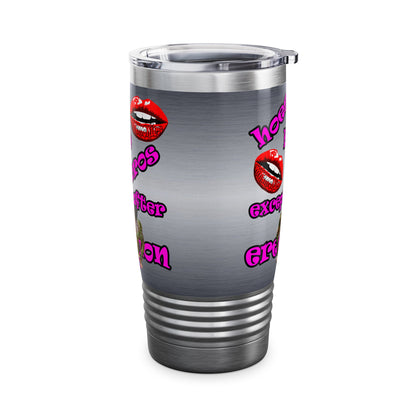 hoes b4 bros - Ringneck Tumbler, 20oz (brushed nickel)