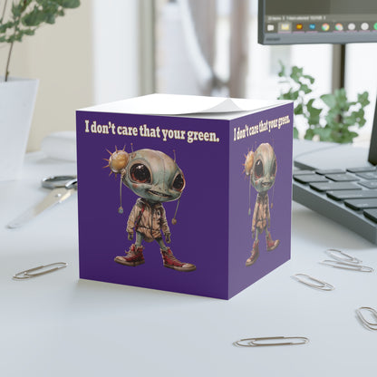 I don't care that your green - note cube (purple)