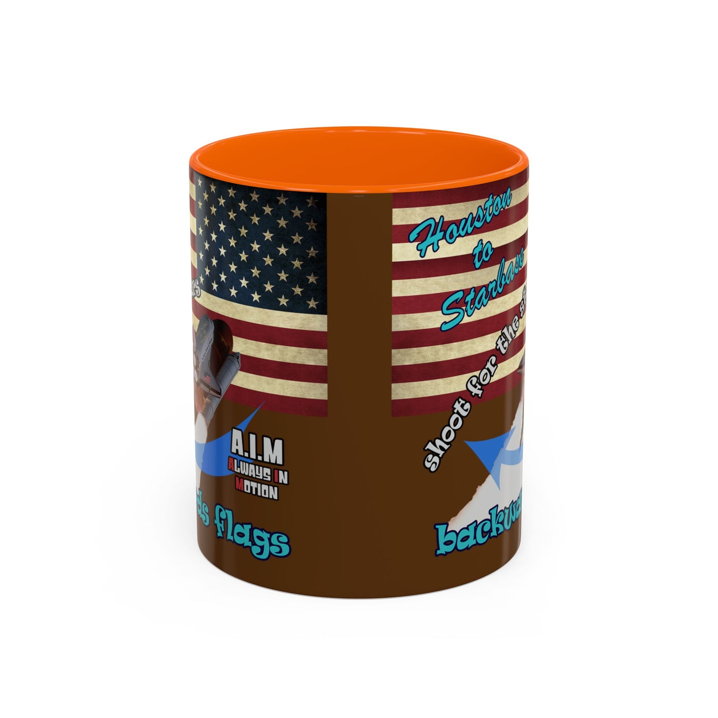 shoot for the stars - Accent Mug (brown)