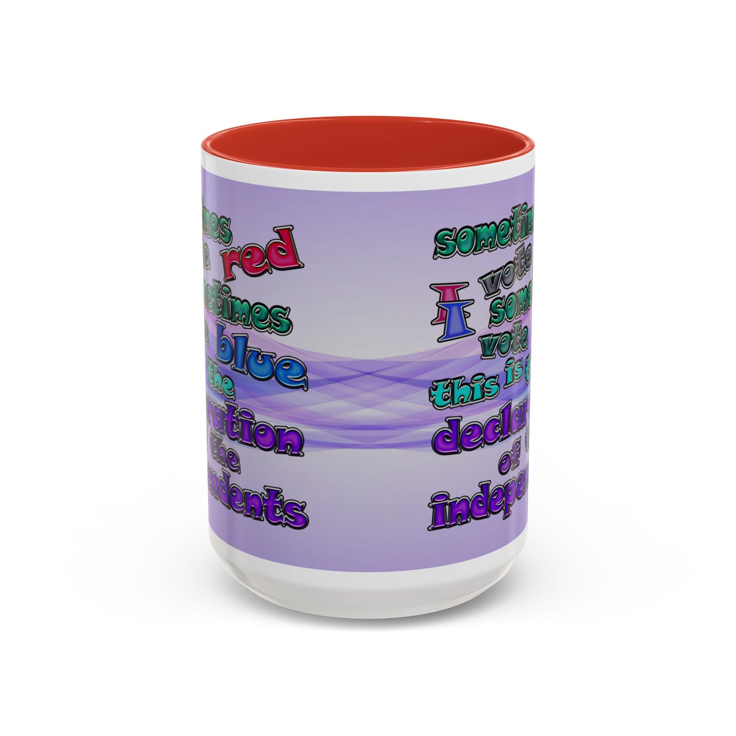 declaration of the independents - Accent Mug (light blue-pink wave)