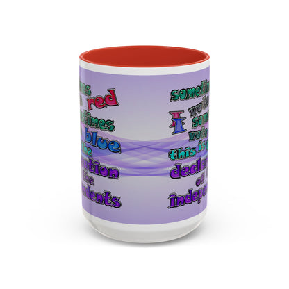 declaration of the independents - Accent Mug (light blue-pink wave)