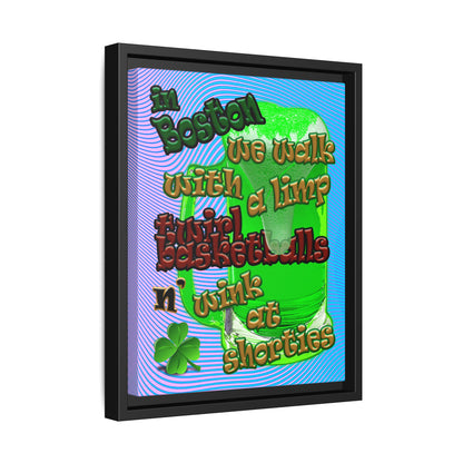celtics logo - framed canvas art (light blue-purple wave)