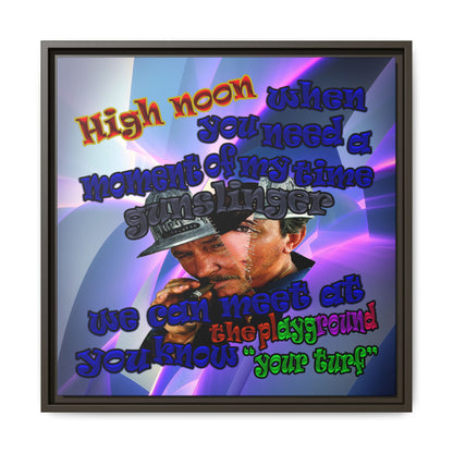 high noon - framed canvas art (grey-pink wave)