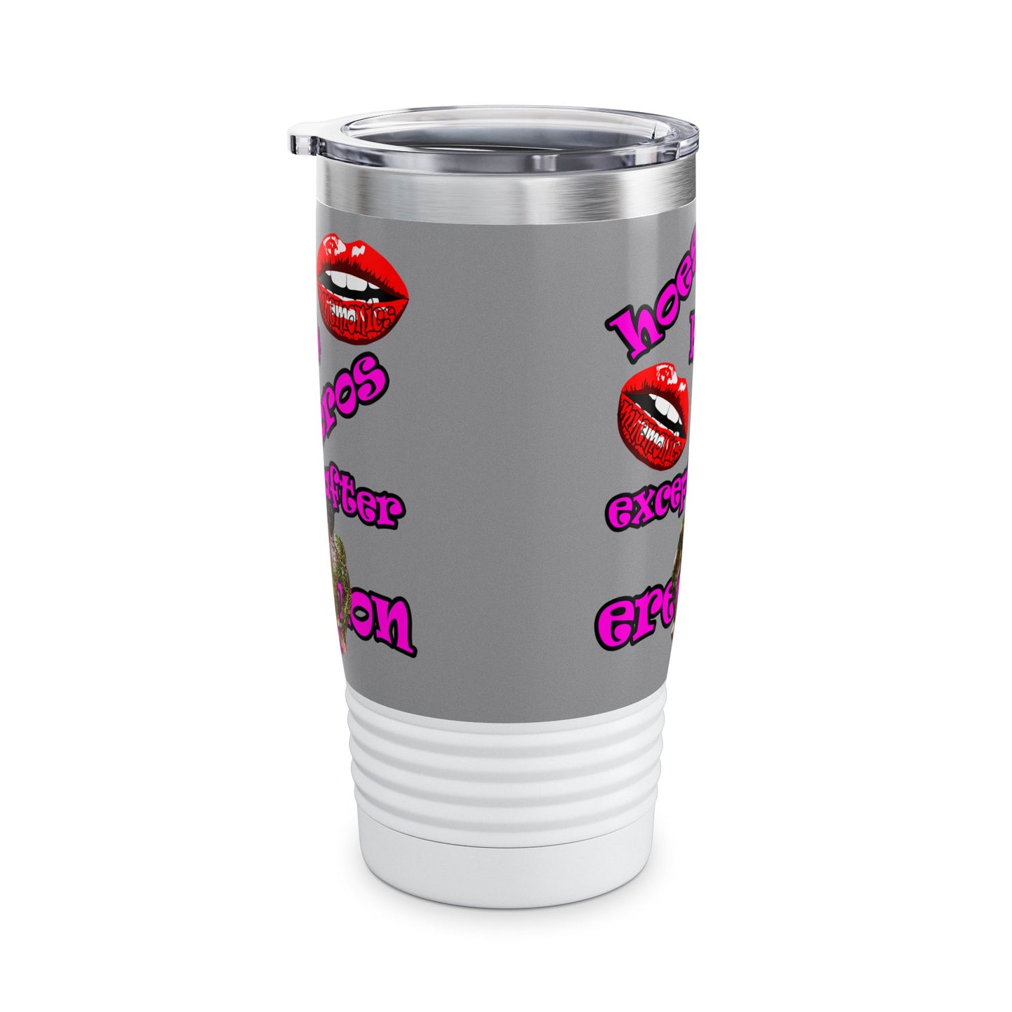 hoes b4 bros - Ringneck Tumbler, 20oz (grey)