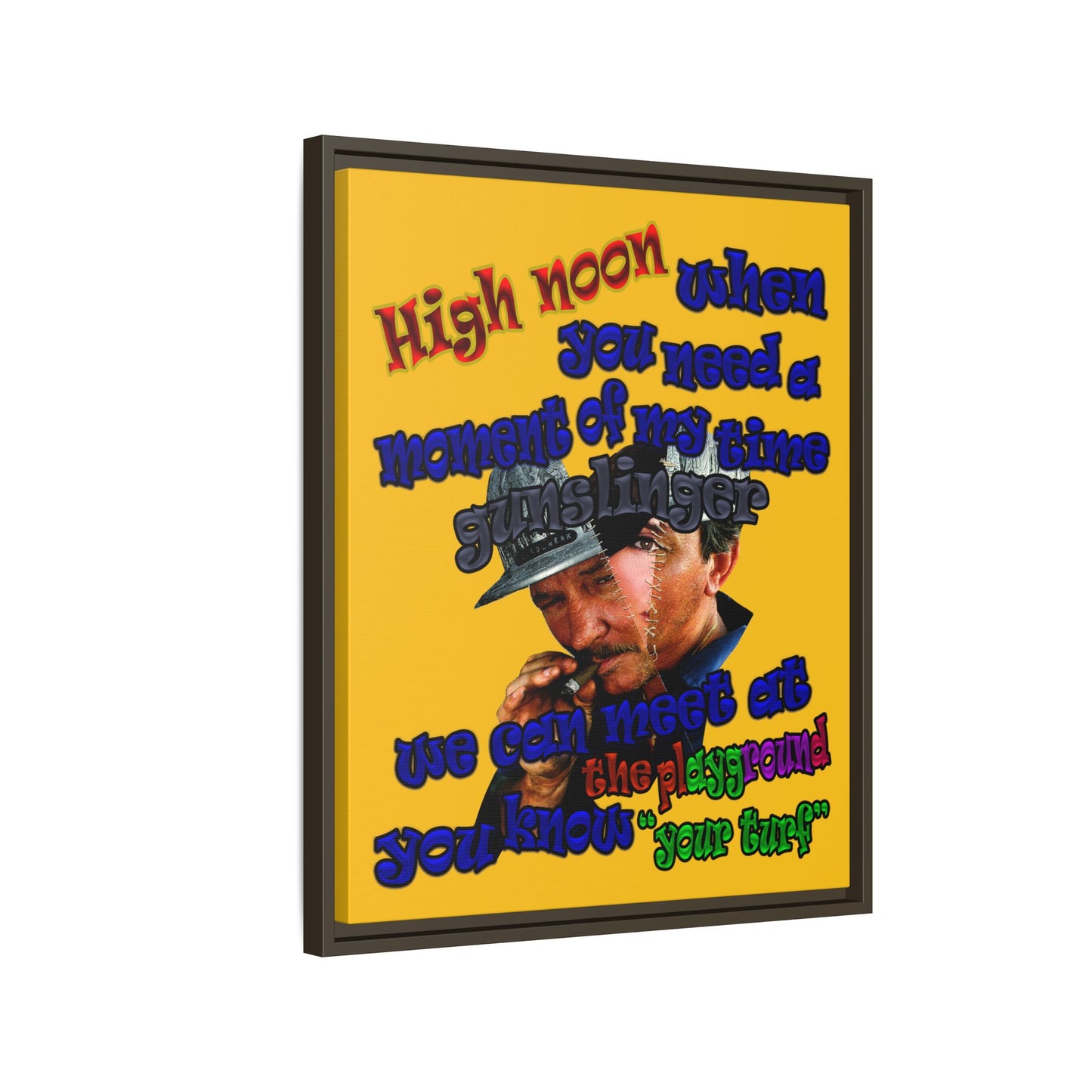 high noon - framed canvas art (yellow)