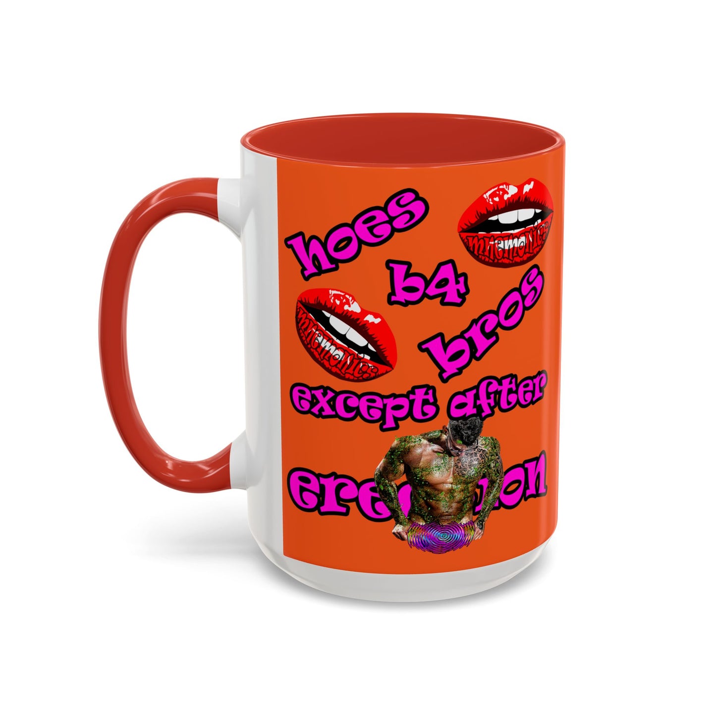 hoes b4 bros - Accent Mug (orange)