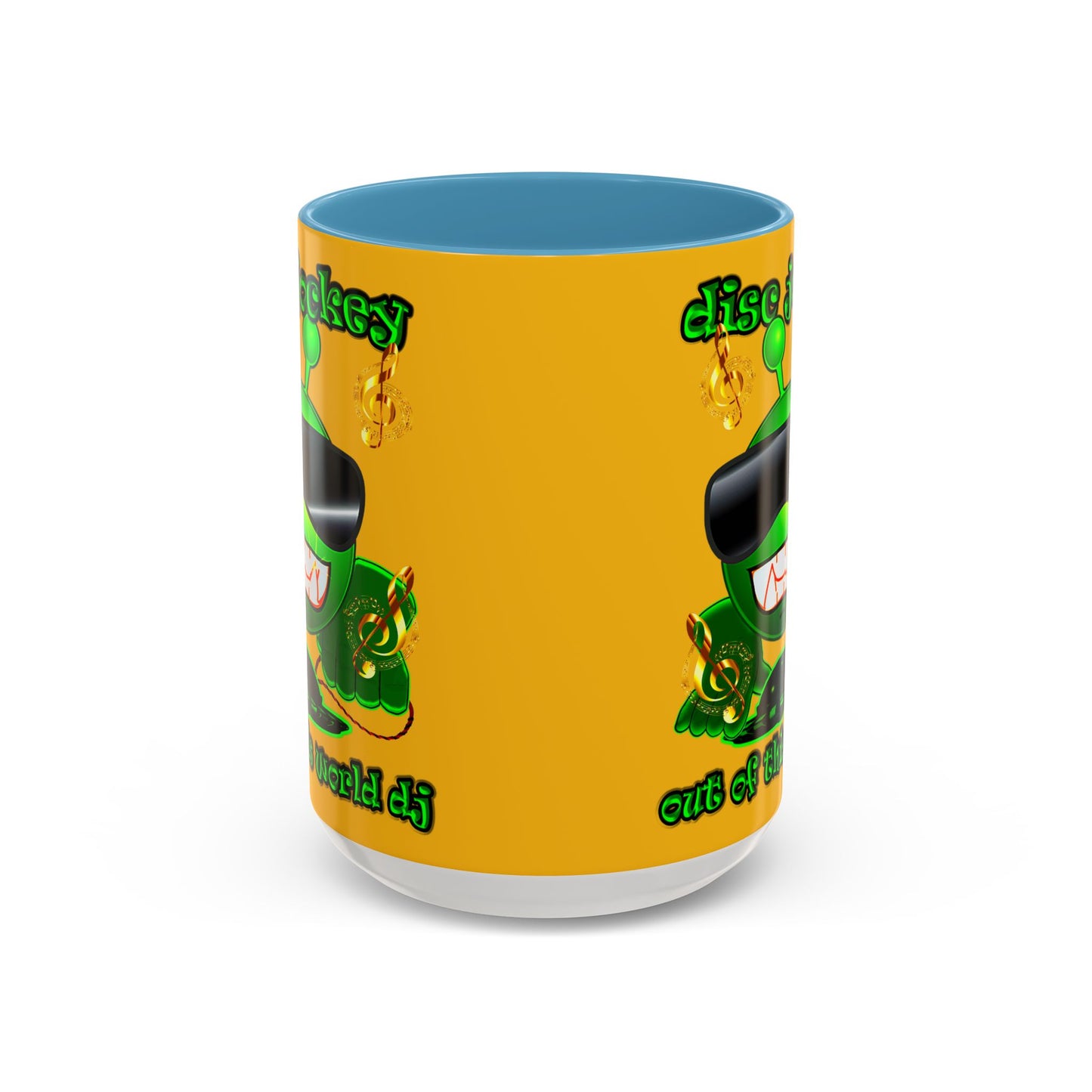 disc jockey - Accent Mug (yellow)