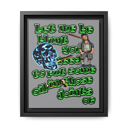 og - framed canvas art (grey)