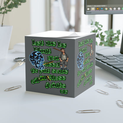 og - note cube (dark grey)