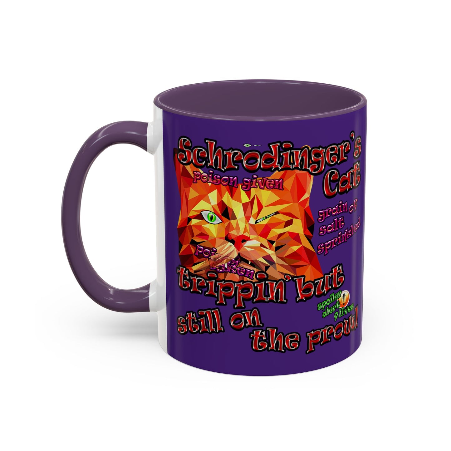 schrodinger's cat - Accent Mug (purple)