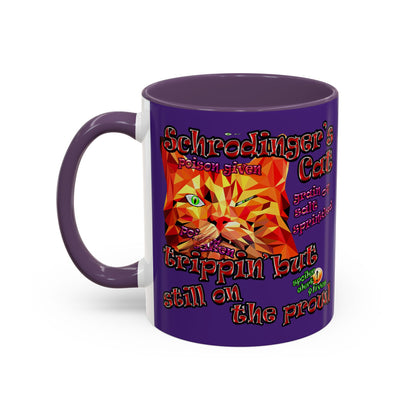schrodinger's cat - Accent Mug (purple)