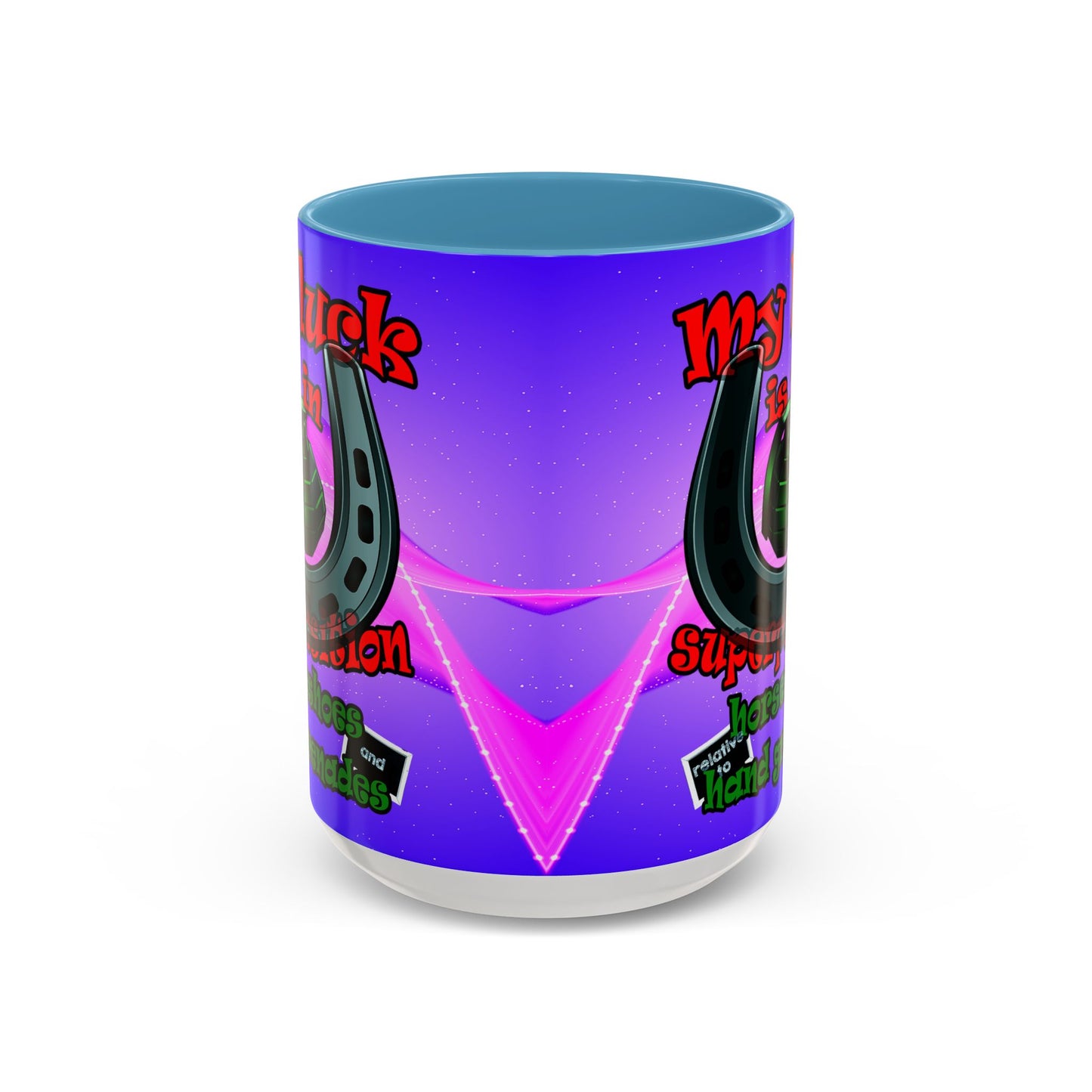my luck - Accent Mug (purple-pink wave)