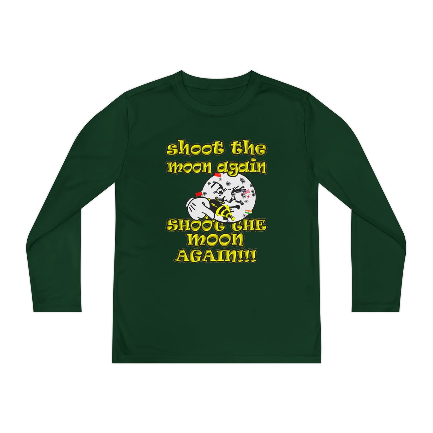 shoot the moon again - Youth Long Sleeve Competitor Tee