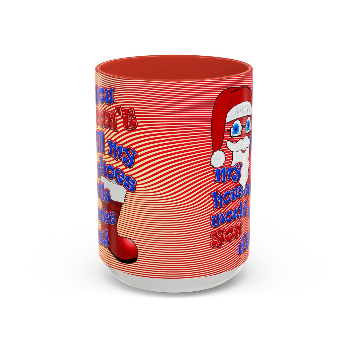 santa's shoes - Accent Mug (yellow-orange wave)