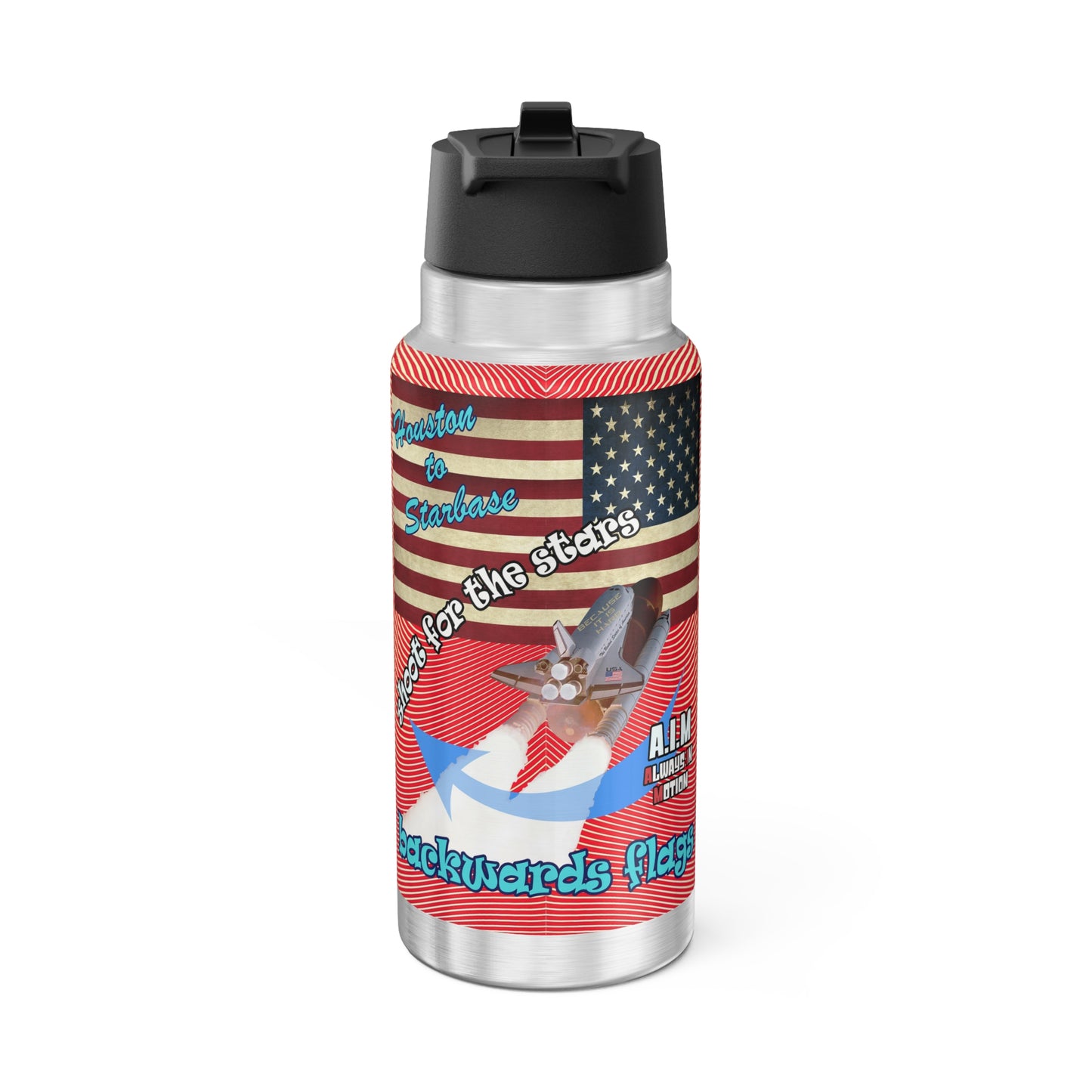 shoot for the stars - Gator Tumbler, 32oz (yellow-orange wave)