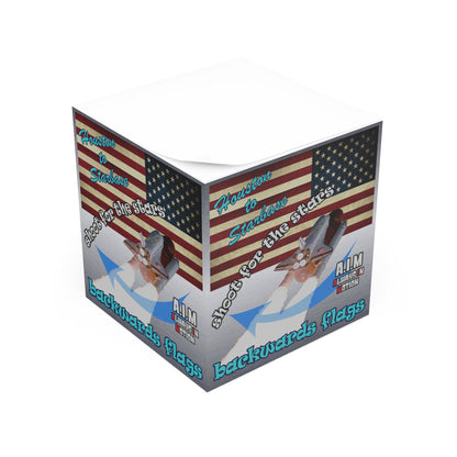 shoot for the stars - note cube (brushed nickel)
