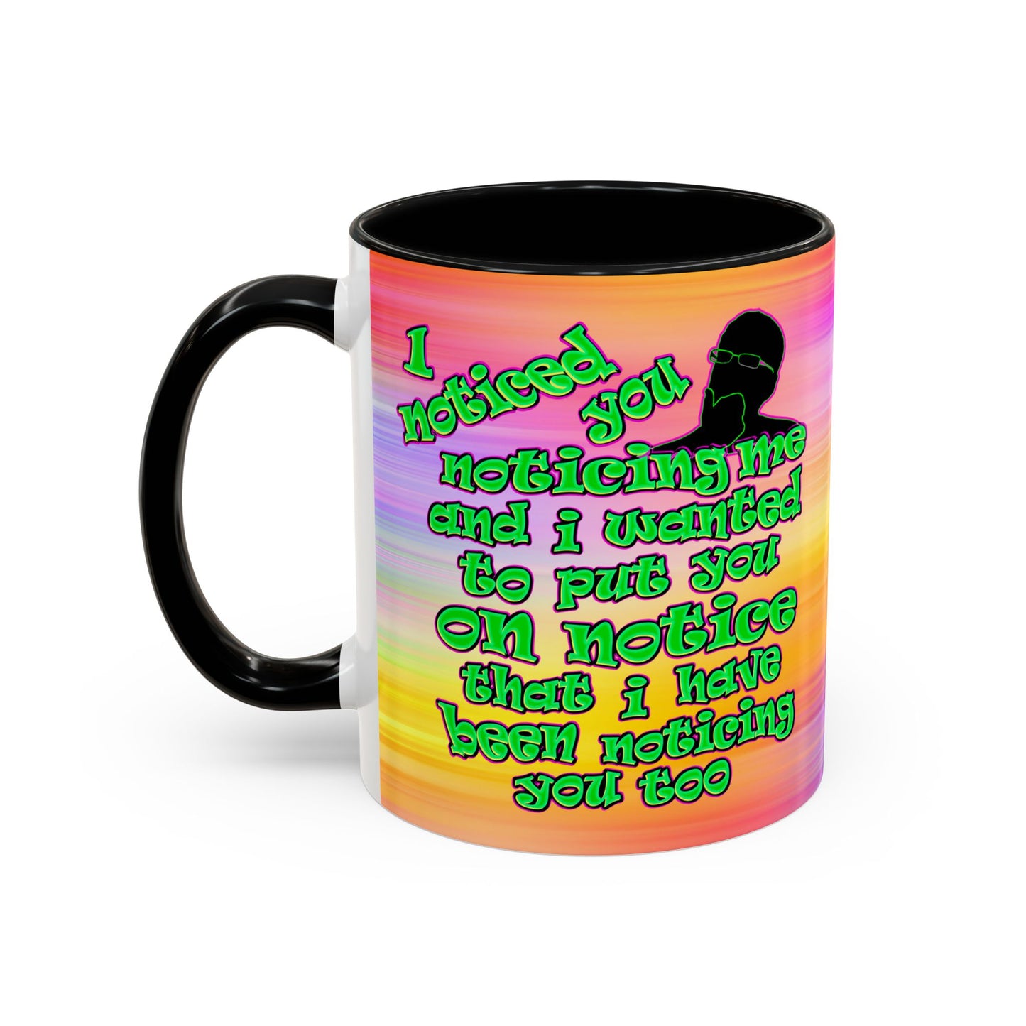 noticed you noticing - Accent Mug (color blur)