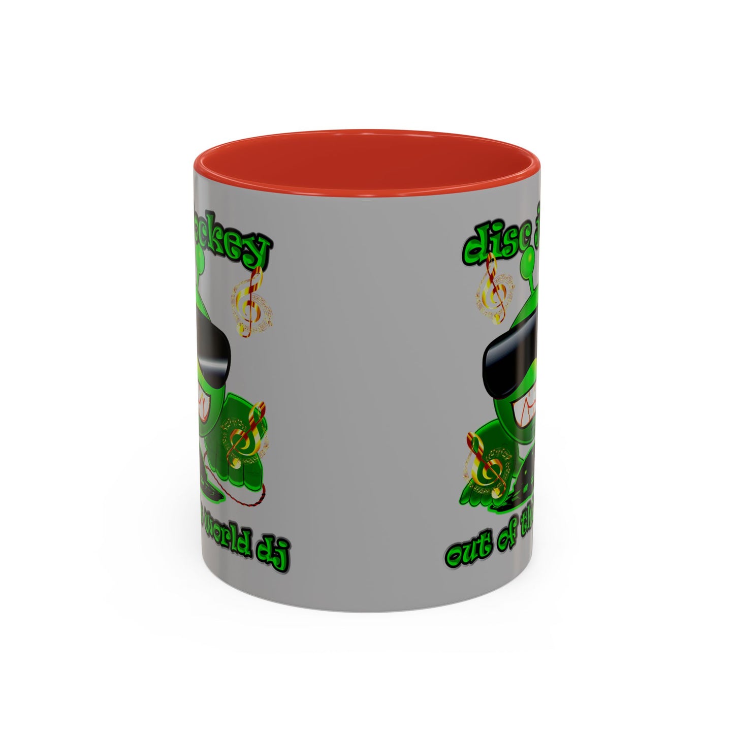 disc jockey - Accent Mug (light grey)
