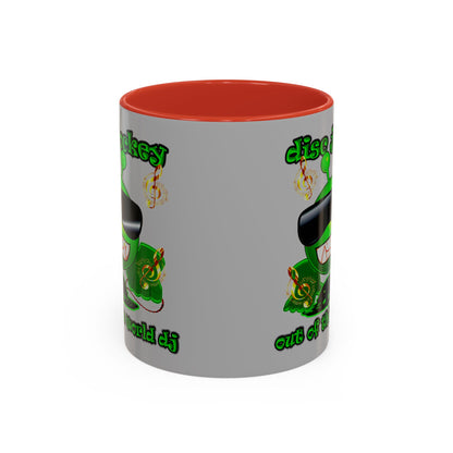disc jockey - Accent Mug (light grey)