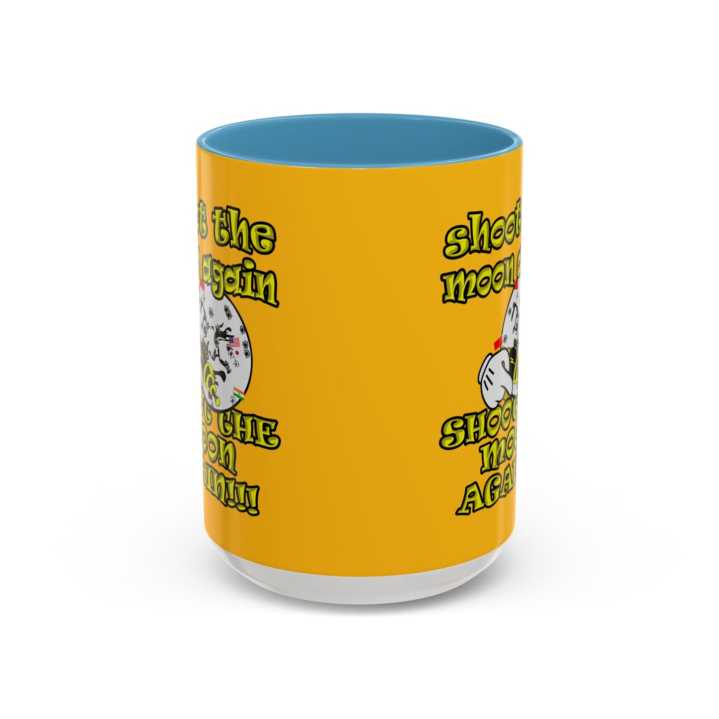 shoot the moon again - Accent Mug (yellow)