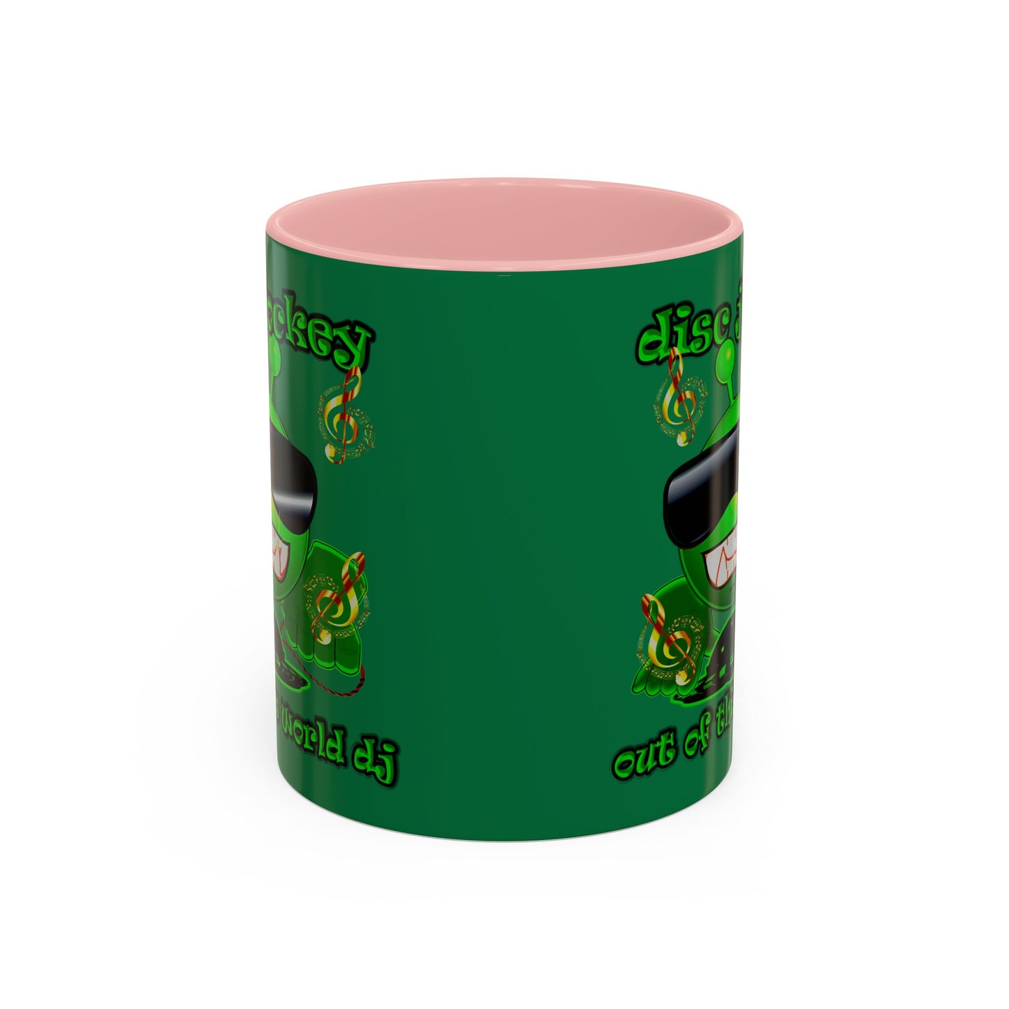 disc jockey - Accent Mug (dark green)