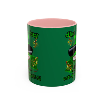 disc jockey - Accent Mug (dark green)