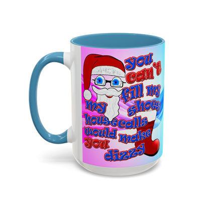 santa's shoes - Accent Mug (light blue-pink wave)