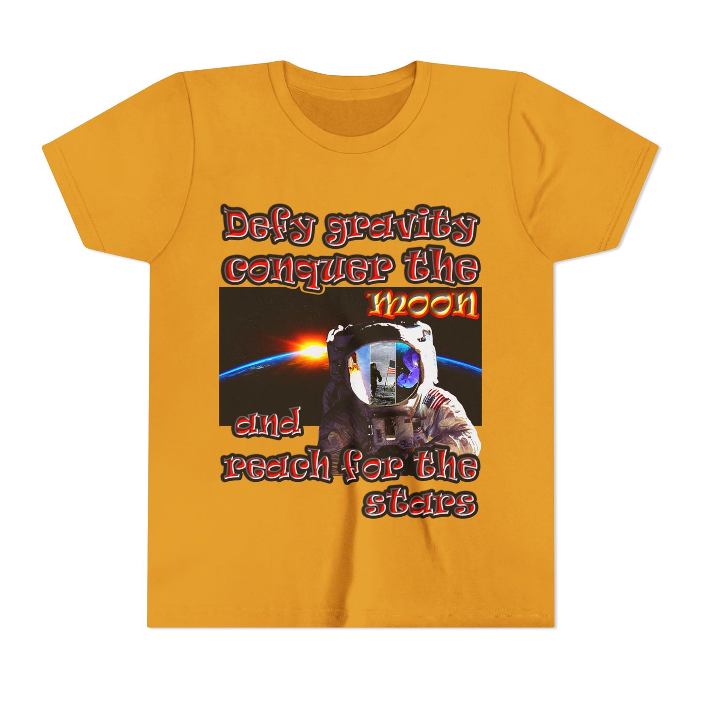 defy conquer reach - Youth Short Sleeve Tee