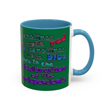 declaration of the independents - Accent Mug (dark green)