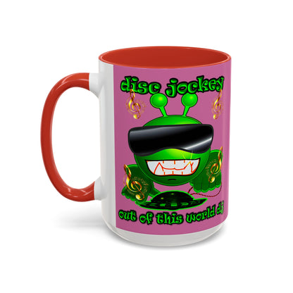 disc jockey - Accent Mug (light pink)